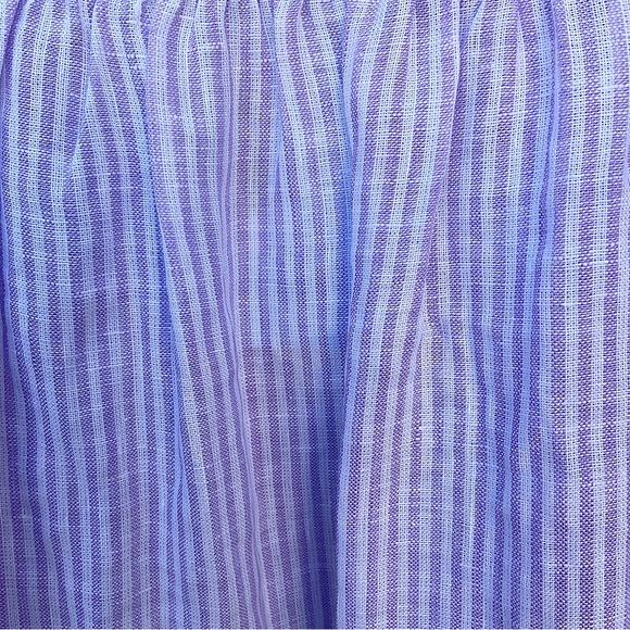 NWT Hill House The Ellie Nap Dress Lilac Stripe Linen Smocked A-Line Large XXL - Picture 9 of 14